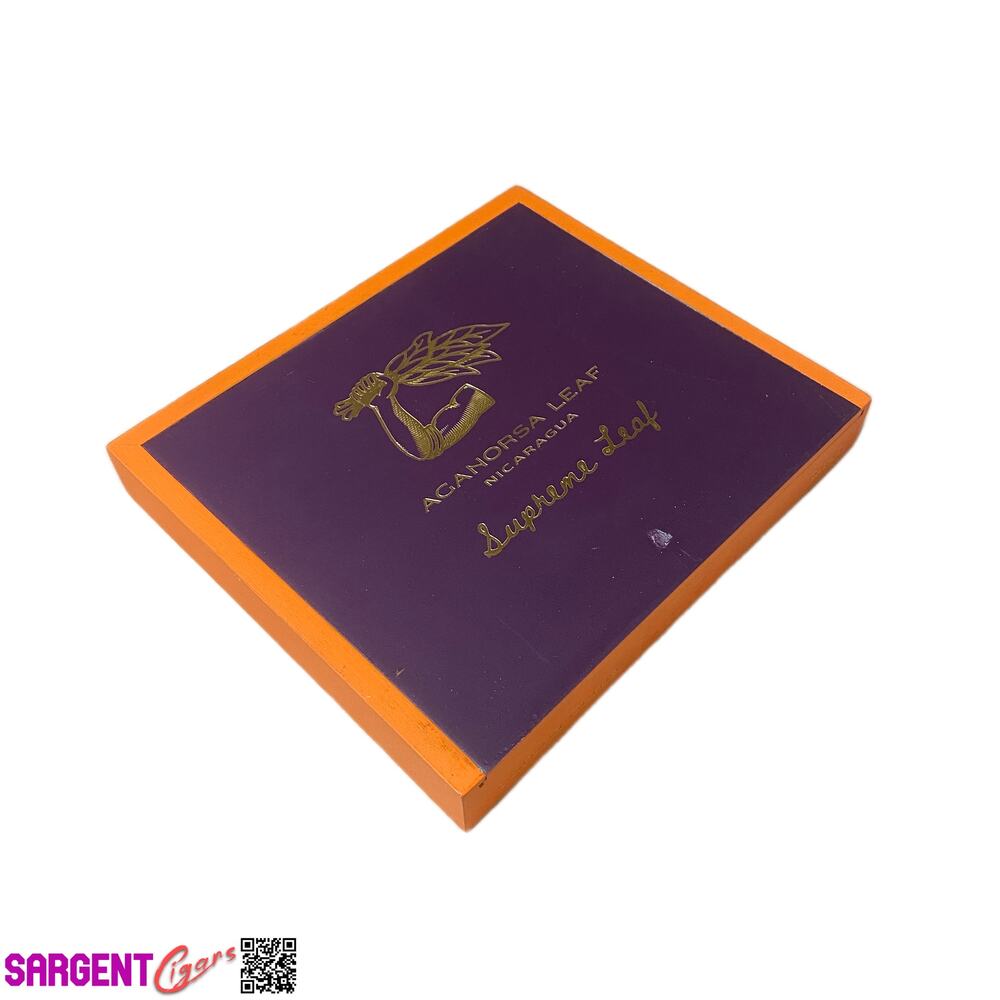 Aganorsa Leaf Supreme Leaf Corona Gorda Empty Wooden Cigar Box 8x7x1